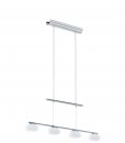Pendant Light Steel Chrome / Glass Opal-matt White - ALEANDRO 1