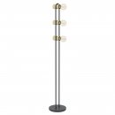 Pendant Light Steel Black / Wood, Glass Brown, Clear - MADRESELVA