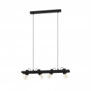 Pendant Light Steel, Wood Black - PLIMSOLL