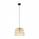 Pendant Light Steel Black / Wood Natural - GLYNEATH