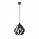 Pendant Light Steel Black, Silver - CARLTON 1