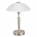 Table Light Steel Satin Nickel / Satin Glass White - SOLO 1