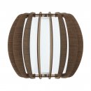 Wall Light Steel White / Wood, Glass Brown, White - STELLATO 3