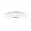 Wall / Ceiling Light Steel White, Transparent / Plastic With Crystal Effect White, Chrome - LANCIANO 1