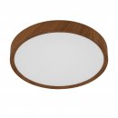Ceiling Light Plastic, Steel Natural Wood Look / Plastic White - MUSURITA