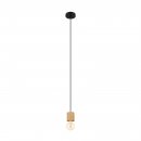 Pendant Light Wood, Steel Brown, Black - TURIALDO