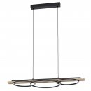 Pendant Light Steel, Wood Black, Brown Rustic / Plastic White - BOYAL