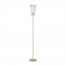Floor Light Steel Brushed Brass / Fabric White, Brass - AGLIENTINA