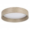 Ceiling Light Steel, Plastic Sandy, White / Wood Brown - LUPPINERIA