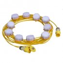 110V 16A 22m 2X0.75mm? LED Festoon, 10X 4W LED IP44