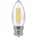 LED Candle Filament Clear 6.5W 2700K BC-B22d