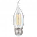 LED Bent Tip Candle Filament Dimmable Clear 5W 2700K ES-E27