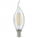 LED Bent Tip Candle Filament Dimmable Clear 5W 2700K SES-E14