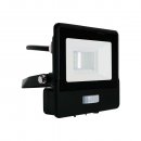 VT-118S-1 10W PIR SENSOR FLOODLIGHT WITH SAMSUNG CHIP & CABLE(1M) COLORCODE:3000K BLACK BODY