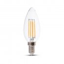 VT-2327 6W CANDLE FILAMENT BULB-CLEAR COVER COLORCODE:4000K E14(130LM/WATT)