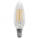 4W LED Filament Clear Candle - SES, 2700K