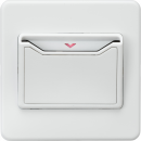 32A 1G Key Card Switch - matt white