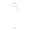 Floor Light Steel White / Wood Brown - TOWNSHEND