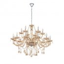 Pendant Light Steel Chrome / Glass Cognac - BASILANO