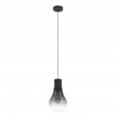Pendant Light Steel Black / Glass Black-grey-transparent - CHASELY