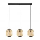 Pendant Light Steel Black / Wood Natural - BORDESLEY