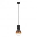 Pendant Light Steel Black / Glass Black-brown-transparent - CHASELY