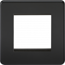 Screwless 2G Modular Faceplate - Matt Black