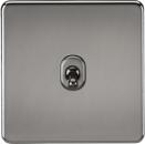 Screwless 10AX 1G 2-Way Toggle Switch - Black Nickel