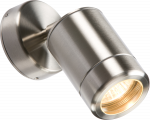 230V IP65 GU10 35W Single Stainless Steel Adjustable Wall Light