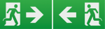 Running Man Legend (kit of 2) with Left/Right Facing Arrow for EMEXIT / EMLREC / EMLSUS / EMXST