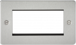 Flat Plate 4G modular faceplate - brushed chrome