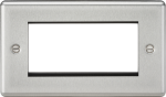 4G Modular Faceplate - Rounded Edge Brushed Chrome