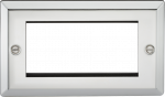 4G Modular Faceplate - Bevelled Edge Polished Chrome