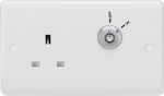 Curved Edge 13A 1G DP Lockable socket