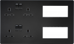 Screwless Combination Plate - Matt Black