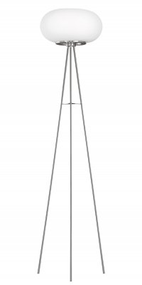 Floor Light Steel Satin Nickel / Glass Opal-matt White - OPTICA