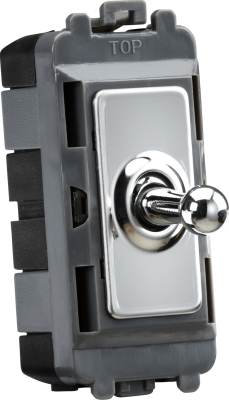 20AX 1G 2-way SP Grid Toggle Switch - polished chrome