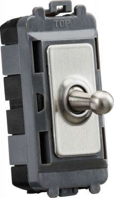 20AX 1G DP Toggle switch - brushed chrome