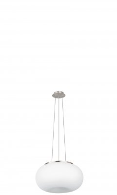 Pendant Light Steel Satin Nickel / Glass Opal-matt White - OPTICA