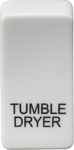 Switch cover "marked TUMBLE DRYER" - white
