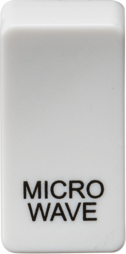 Switch cover "marked MICROWAVE" - white