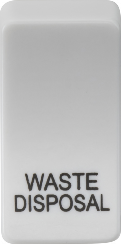 Switch cover "marked WASTE DISPOSAL" - white