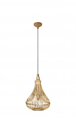 Pendant Light Steel Brown / Wood Brown - AMSFIELD