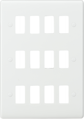 Curved edge 12G grid faceplate