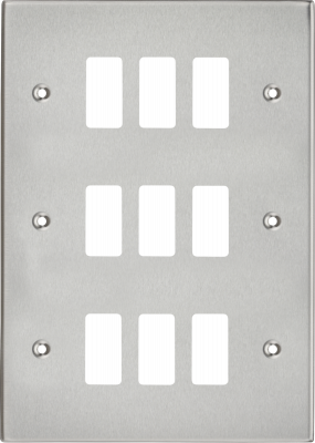 9G Grid Faceplate - Square Edge Brushed Chrome