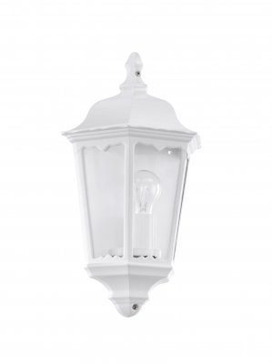 Wall Light Cast Aluminium White / Glass Clear - NAVEDO
