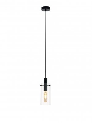 Pendant Light Steel Black / Glass Clear - MONTEFINO