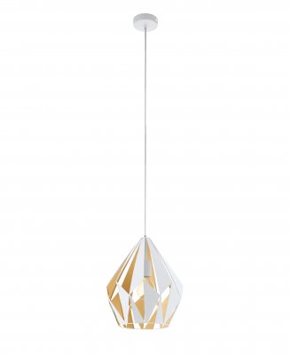 Pendant Light Steel White, Honey Gold - CARLTON 1