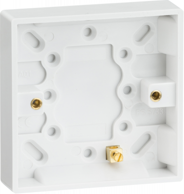 Single 16mm Pattress Box with Earth Terminal