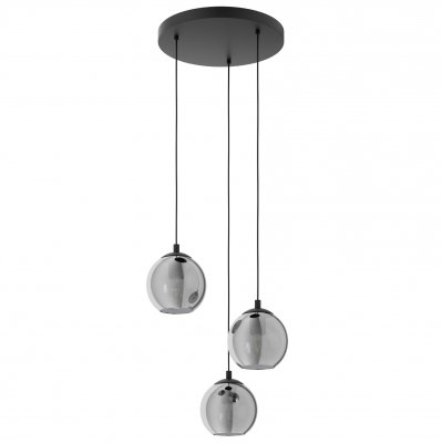 Pendant Light Steel Black / Glass Vaporized Black-transparent - ARISCANI